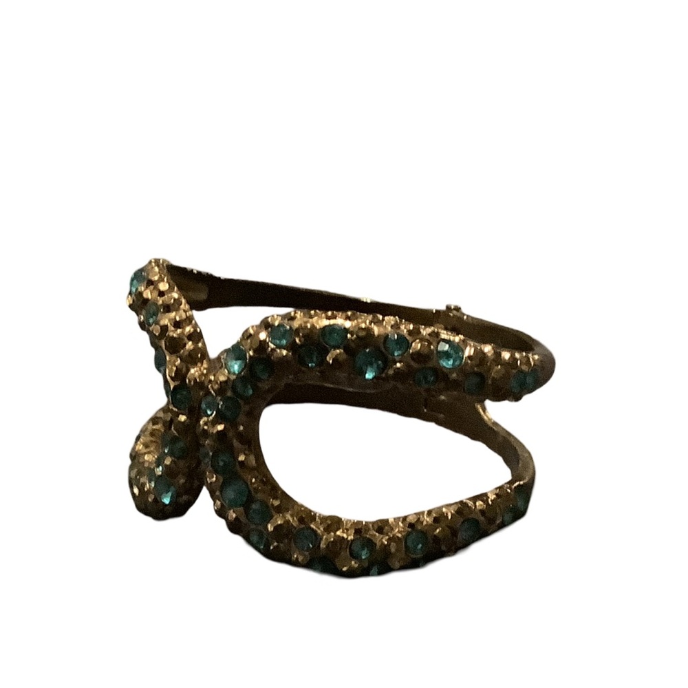 Elegant Gold Bracelet with Teal Stones